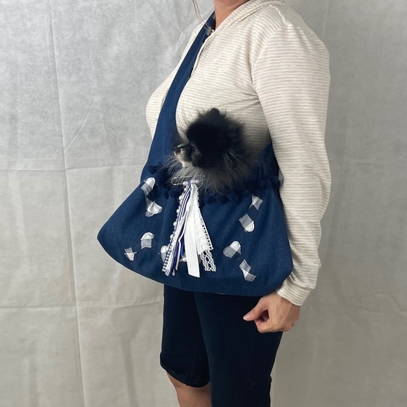 DESIGNER "FURBABY" TOTE CARRIER (NWOT) HANDMADE - Picture 5 of 15